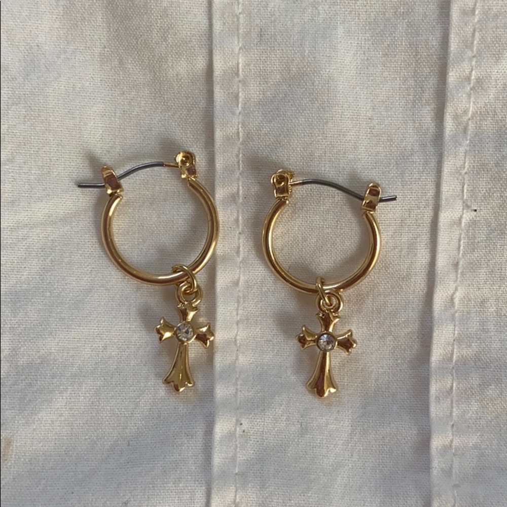 Princess Polly Cross Earrings